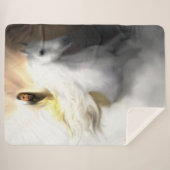 Jezus op een wit paard sherpa deken (Voorkant (horizontaal))