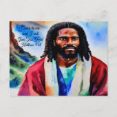 Jezus op het Briefkaart van de Waterverf van de be (Voorkant)