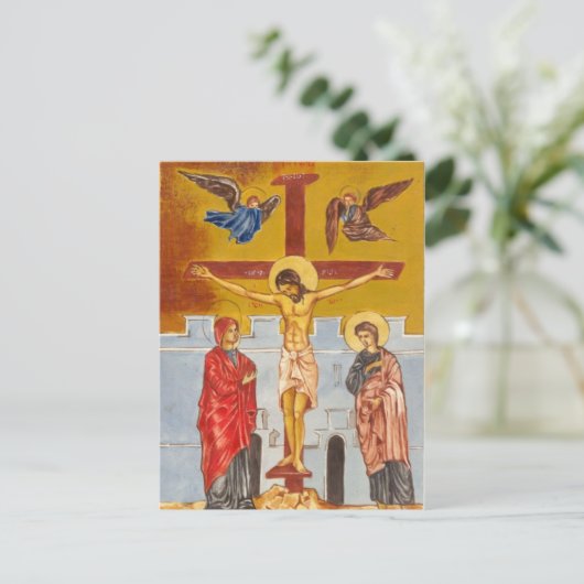 Jezus op het Briefkaart van het kruis (Staand voorkant)