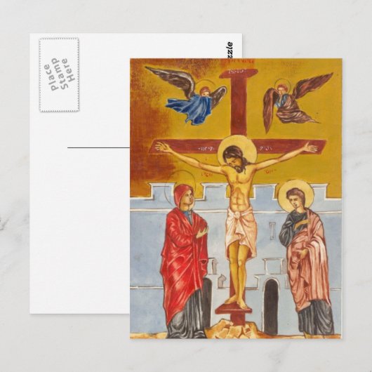 Jezus op het Briefkaart van het kruis (Voorkant / Achterkant)