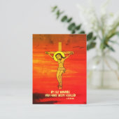 "Jezus op het kruis" Goede Vrijdag Pasen Feestdagenkaart (Staand voorkant)