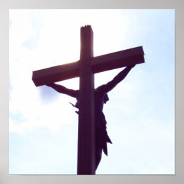 jezus op het kruis poster