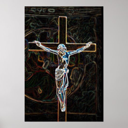 Jezus op het kruis poster (Voorkant)