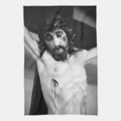 Jezus op het kruis theedoek (Verticaal)