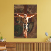 Jezus op het kruis Verpakt Canvas (Insitu (Woonkamer))