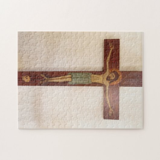 Jezus op het kruisbeeld legpuzzel (Horizontaal)