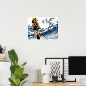 Jezus op het water (sport) poster (Thuiskantoor)