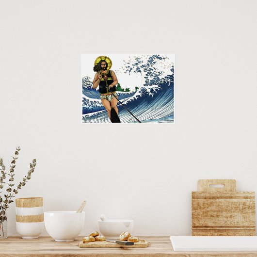 Jezus op het water (sport) poster (Keuken)