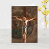 Jezus op het Wenskaart Kaart (Gele Bloem)