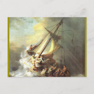 Jezus op het Zee van Galilea, Israël Briefkaart