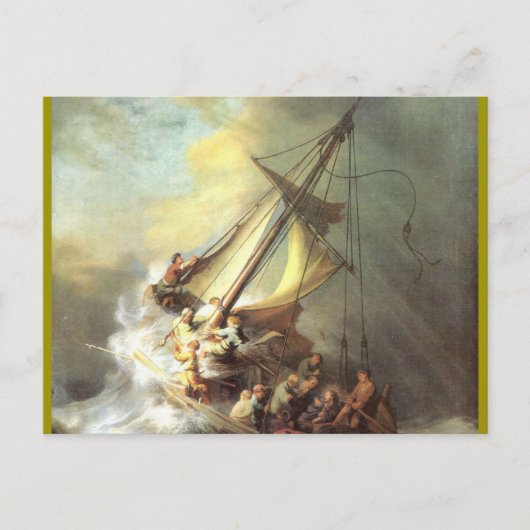 Jezus op het Zee van Galilea, Israël Briefkaart (Voorkant)