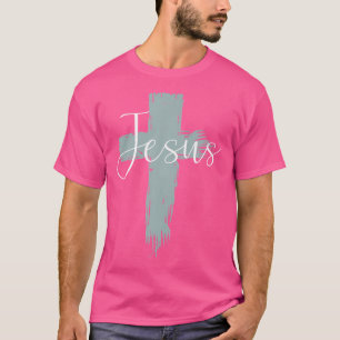 Jezus op Kruisverf Cool Religie God Geloof Christu T-shirt