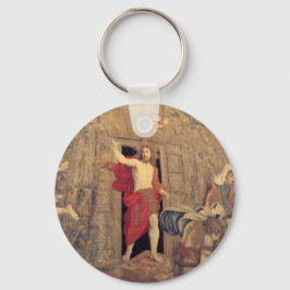 Jezus op Resurrection Tapestry in het Vaticaan Sleutelhanger