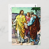Jezus op weg naar Emmaus Briefkaart (Voorkant / Achterkant)