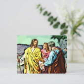 Jezus op weg naar Emmaus Briefkaart (Staand voorkant)