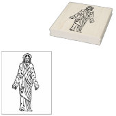 Jezus open armen illustratie kunststempel rubberstempel (Gestempeld)