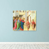 Jezus opent de ogen van een Man, geblindeerd, 1311 Canvas Afdruk (Insitu (Houten vloer))