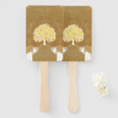 Jezus opent wapennagels in de handboom van het lev handwaaier (Voorkant en achterkant)