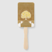 Jezus opent wapennagels in de handboom van het lev handwaaier (Achterkant)