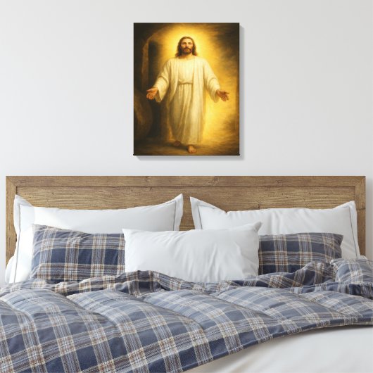 Jezus opgewekt uit het graf LDS Art Canvas (Insitu (Slaapkamer))