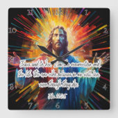 Jezus: Opstanding, leven, gelovigen leven Vierkante Klok (Voorkant)