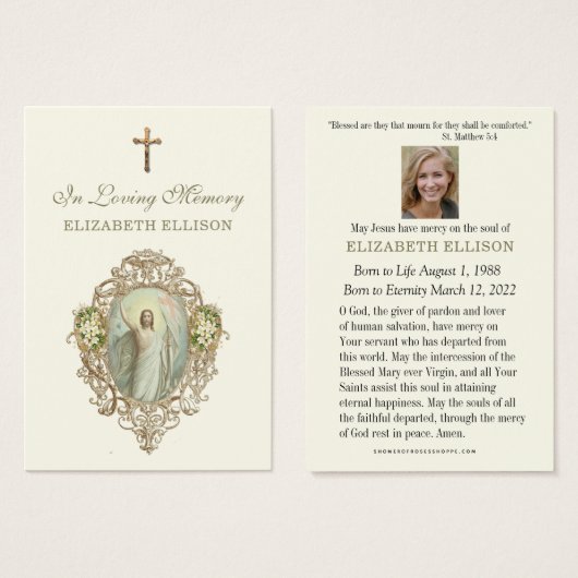 Jezus opstanding Schrift begrafenis gebed Kaart (Voorkant /achterkant)