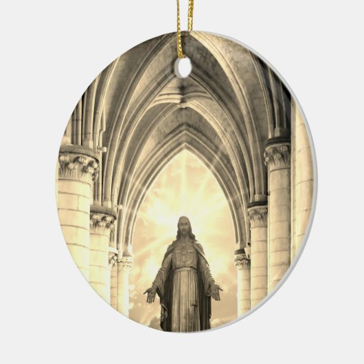 Jezus Ornament met Bijbelvers (Links)