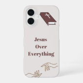 "Jezus over alles" iPhone-zaak iPhone 16 Hoesje (Achterkant)