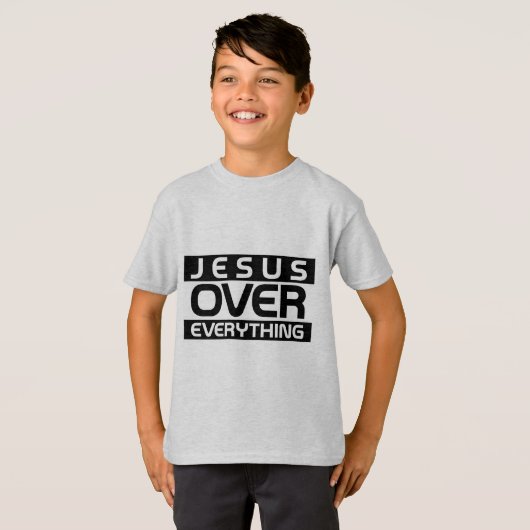 Jezus over alles t-shirt (Voorkant volledig)