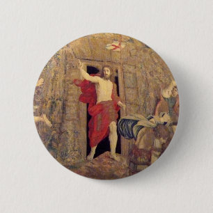 Jezus over de herrijzingsbuik in het Vaticaan Ronde Button 5,7 Cm