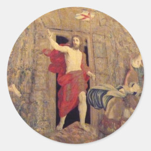Jezus over de herrijzingsbuik in het Vaticaan Ronde Sticker