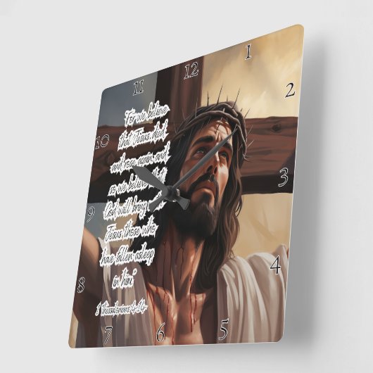 Jezus: Overleden, Roos, eeuwige hoop Vierkante Klok (Hoek)