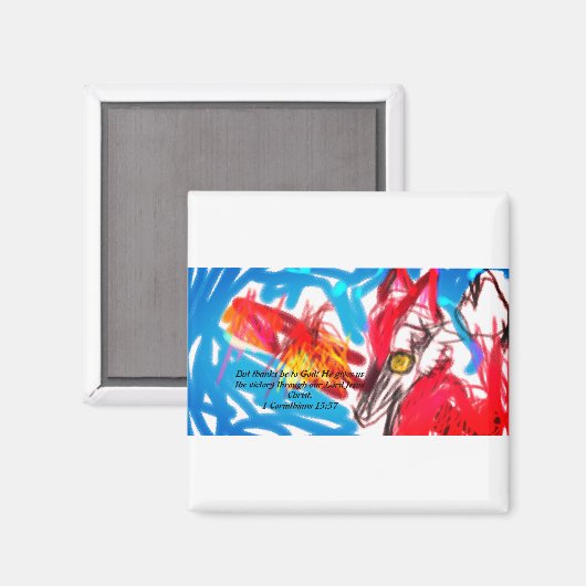 Jezus overwinning magneet (Voorkant / Achterkant)