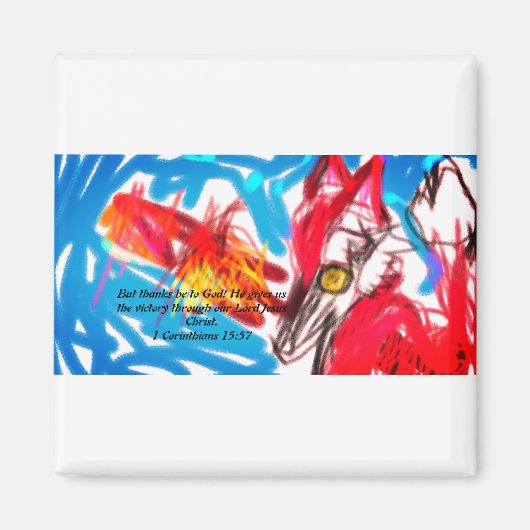 Jezus overwinning magneet (Voorkant)