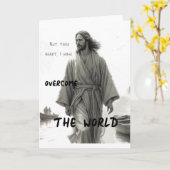 Jezus overwint Wenskaart Kaart (Gele Bloem)