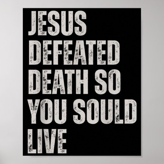 Jezus overwon de dood zodat jij kon leven poster (Voorkant)