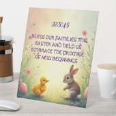 JEZUS PAASGEBED RECLAMEBORD MET VOETSTUK (Insitu)