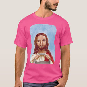 Jezus pakt het wiel aan t-shirt