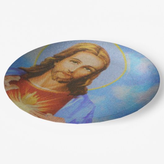 Jezus papieren borden papieren bordje (Gekanteld)