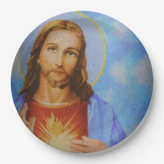 Jezus papieren borden papieren bordje (Voorkant)