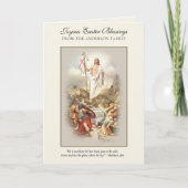 Jezus Pasen Opstanding Gebed Schrift Feestdagen Kaart (Voorkant)