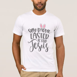 Jezus  Pasen van Gekke konijn voor Jezus T-shirt