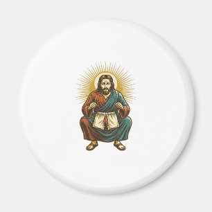 Jezus Pastelt Oncomfortabele Broek Kniebuiging Gym Magneet