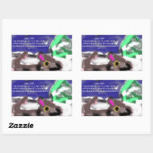 Jezus plan liefde rechthoekige sticker (Vel)