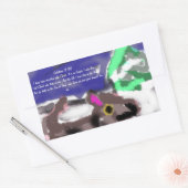Jezus plan liefde rechthoekige sticker (Envelop)