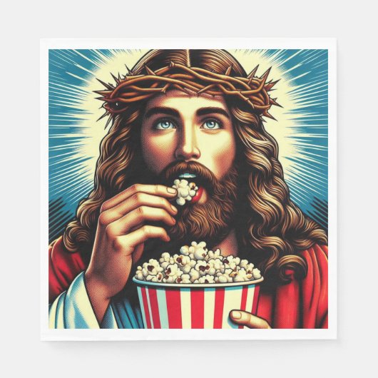 Jezus popcorn servetten! servet (Voorkant)