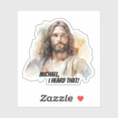 Jezus-portret - dat hoorde ik Sticker (Vel)