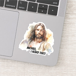  Jezus-portret - dat hoorde ik Sticker