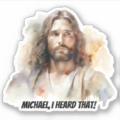Jezus-portret - dat hoorde ik Sticker (Voorkant)