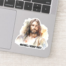 Jezus-portret - dat hoorde ik Sticker